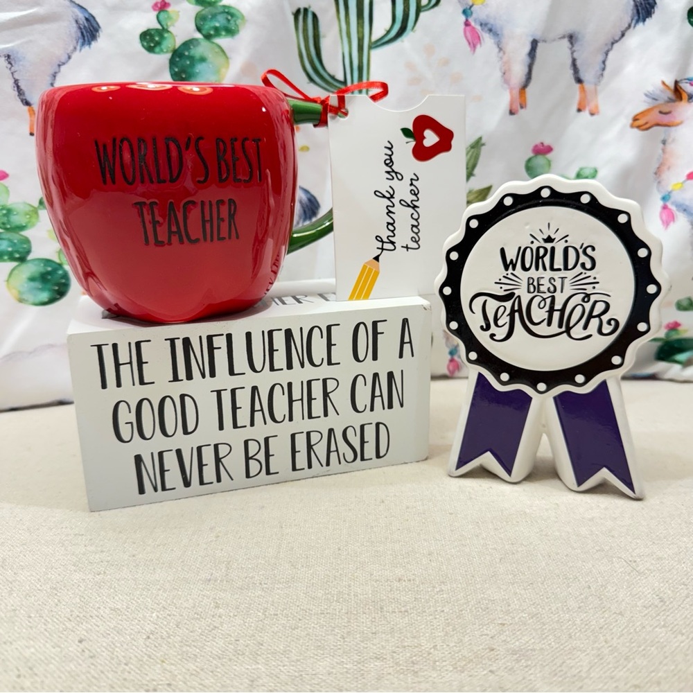 World's Best Teacher Gift Set - 3 pc Set